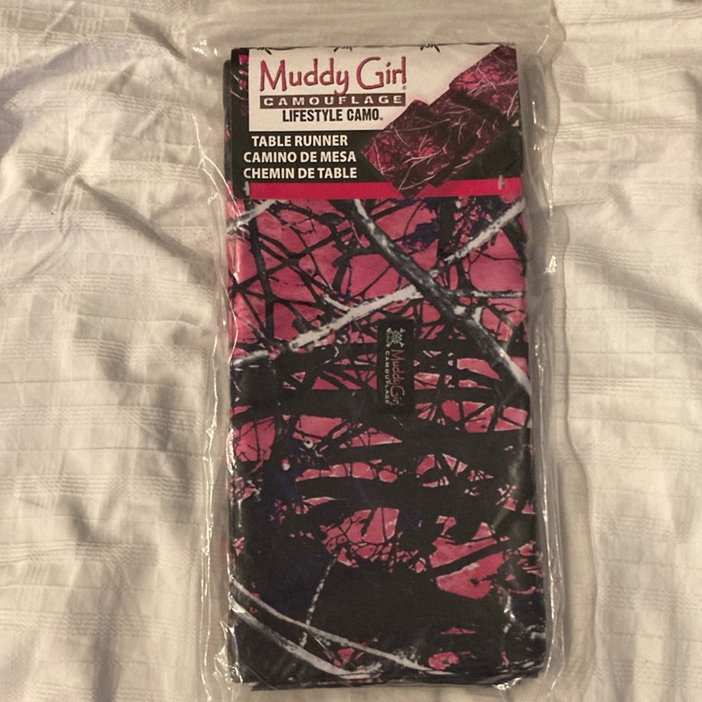 Muddy Girl Camouflage Table Runner